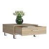 Tuhome Beijing Coffee Table, One Drawer, Four Legs, Light Pine MLR7875